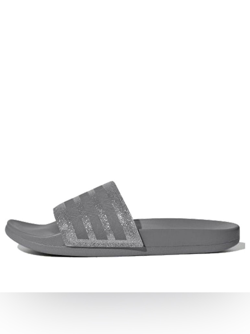 ADIDAS Adilette Comfort Slides ‘Shimmer Silver Grey’ NWT-Women’s size 9